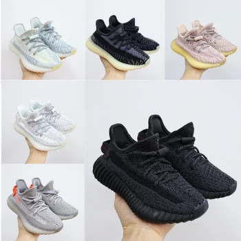 With Shoe lace Systerm Infant Kanye Sneaker Asriel Tail Light Synth Cloud White kids Running shoes big boy& girl Toddler Children Trainers