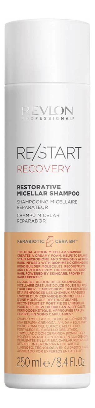Мицеллярный шампунь для поврежденных волос Restart Recovery Restorative Micellar Shampoo: Шампунь 250мл(Мицеллярный шампунь для поврежденных волос Restart Recovery Restorative Micellar Shampoo)